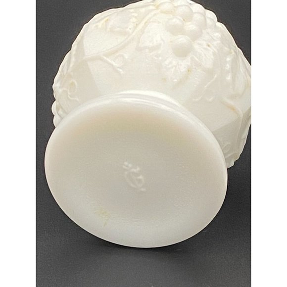 Imperial Milk Glass Salt & Pepper Shaker Set - Grape & Leaf Pattern - Picture 6 of 10